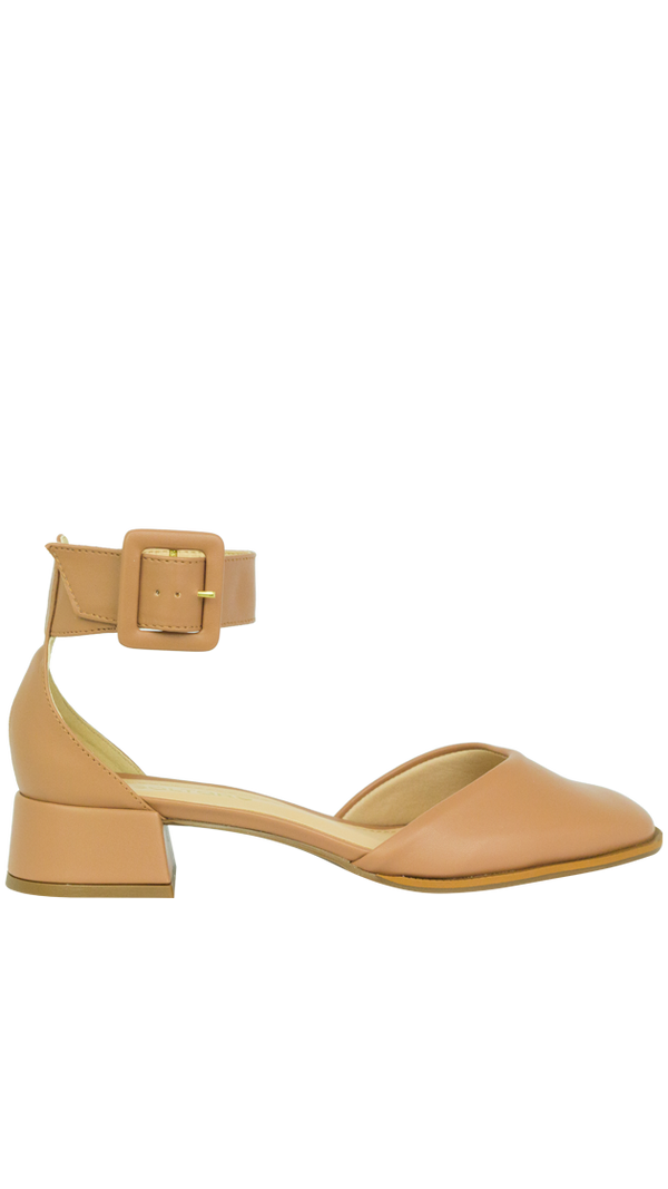 Scarpin Lilian Low Tan