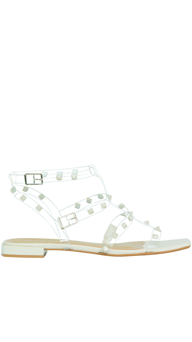 Rasteiras Tabatha Flat Off White