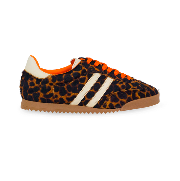 Tênis Betina Onça em Couro Pêlo Animal Print