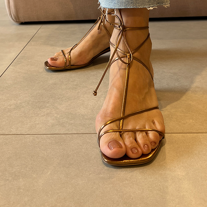Sandálias Amber Low Bronze