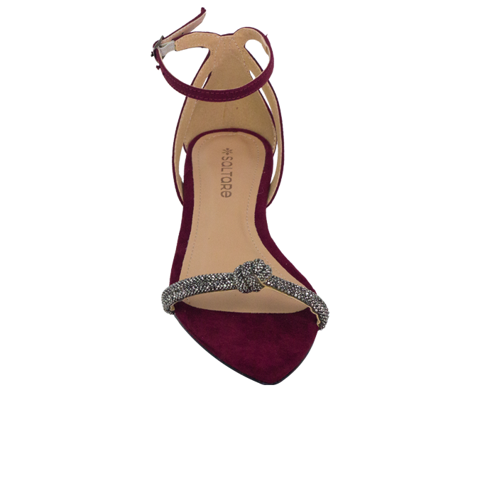 Rasteiras Flavia Flat Vinho Sofisticação em Cada Detalhe