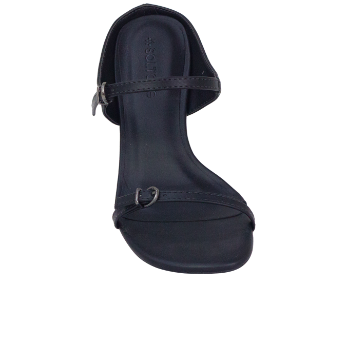 Sandálias Cristal Preto com salto taça de 6 cm