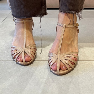 Sandália Tarsia New Nude