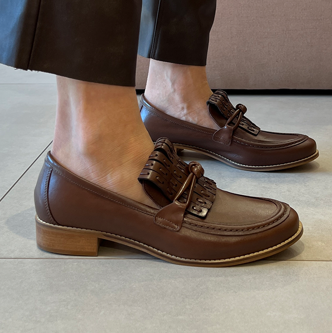Mocassim Soho Marrom com Franja Artesanal
