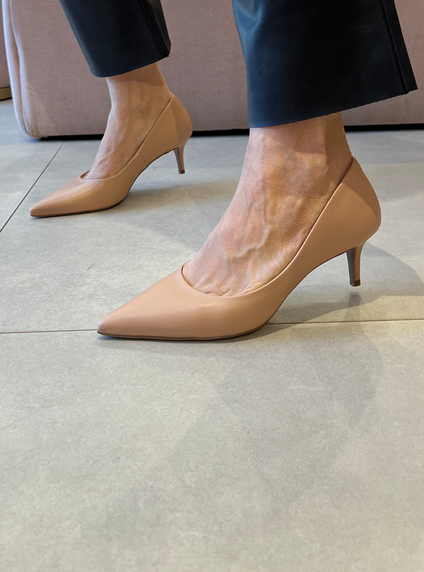 Scarpin Luna Nude com Forro Monocromático