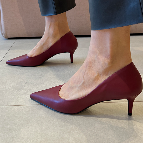 Scarpin Luna Vinho com Forro Monocromático