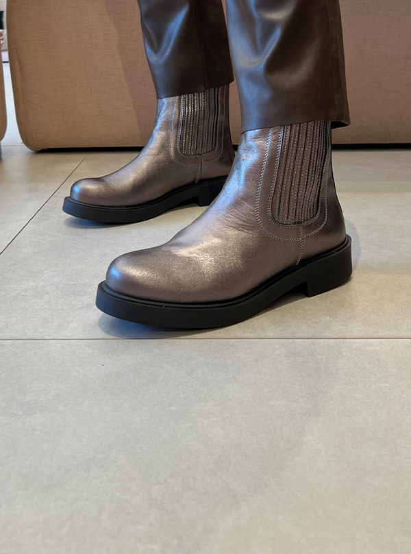 Botas Any Prata Velho