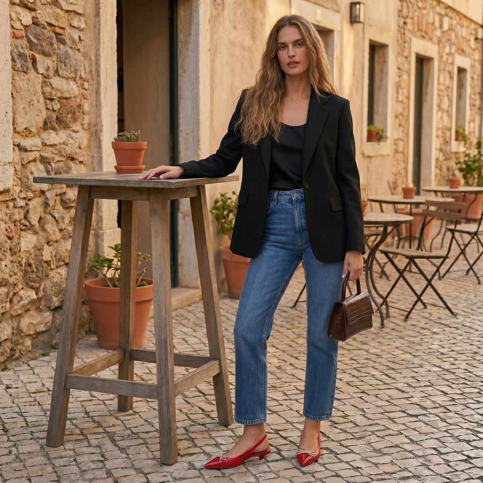 Scarpin Clotilde Amendoa