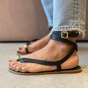 Rasteira Eulalia Preto