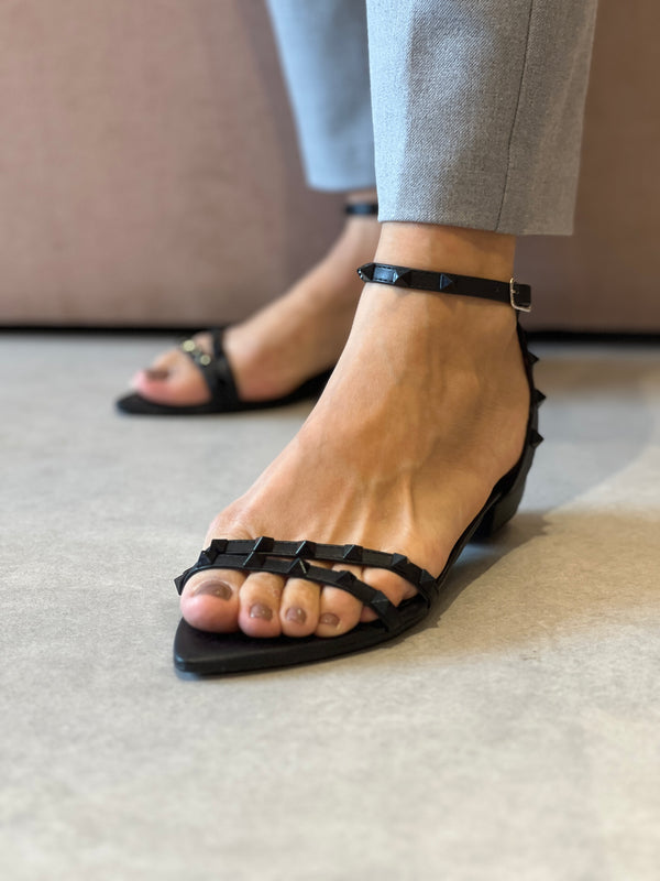 Rasteiras Juli Flat Preto