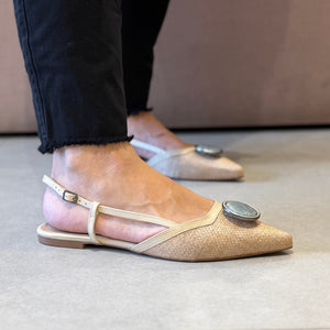 Sapatilha Jessica Flat Off White