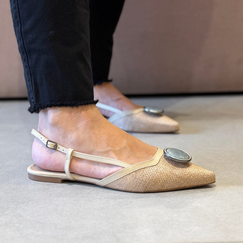 Sapatilha Jessica Flat Off White