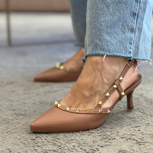 Scarpin Ivanna 5 Tan