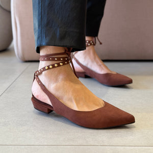 Sapatilha Kely Flat Marrom