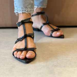 Rasteira Ivy Flat Preto