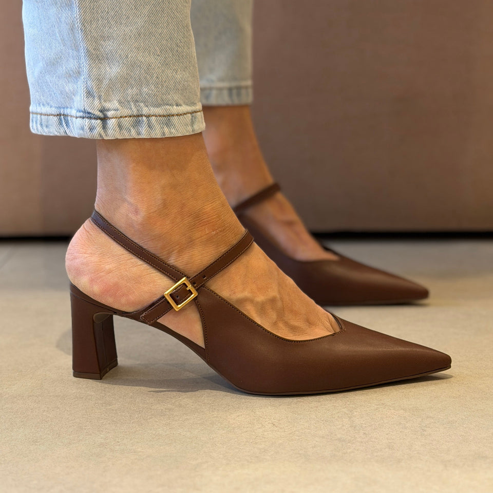 Scarpin Sania Marrom Claro