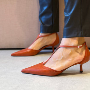 Scarpin Lucia Ferrugem