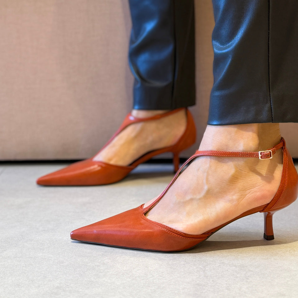 Scarpin Lucia Ferrugem