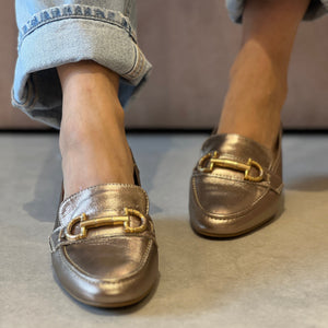 Mocassim Rafaela Prata Velho