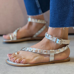 Rasteiras Zelia Prata