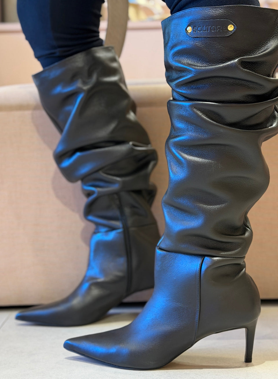 Bota Slouch Preto