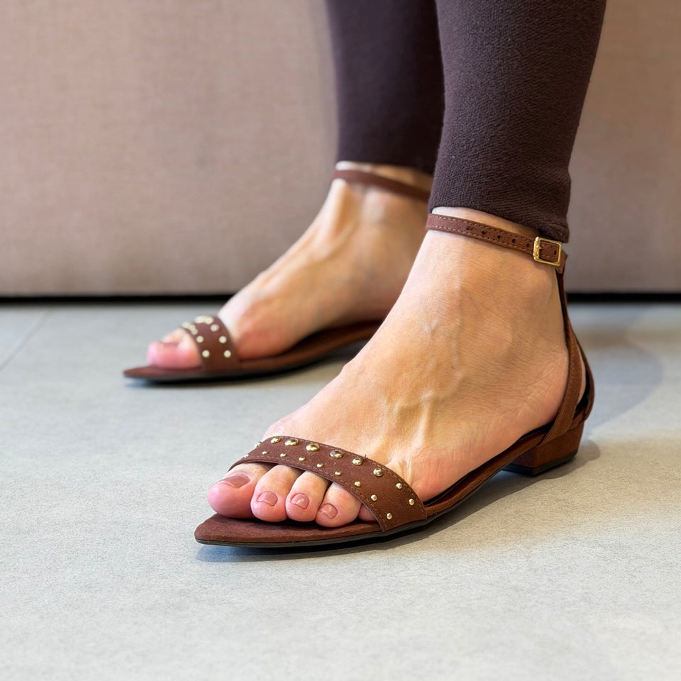 Rasteira Tarsila Flat Marrom