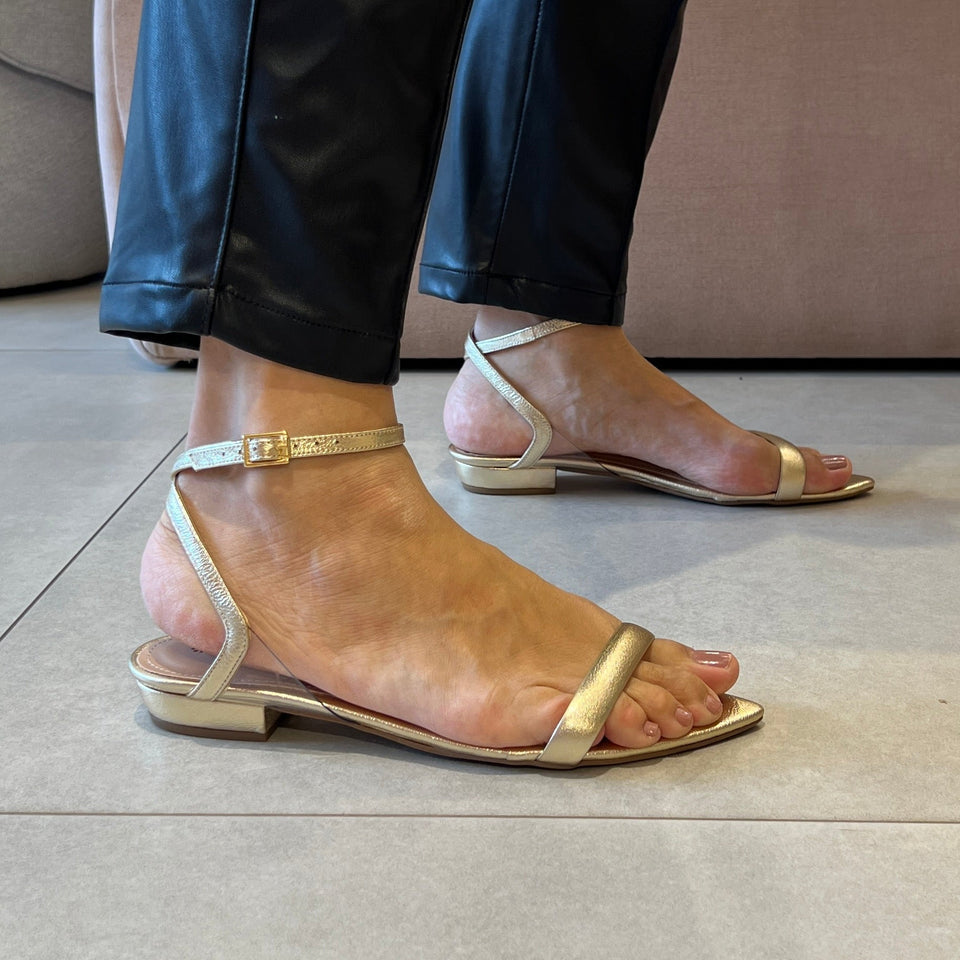 Rasteira Julia Flat Dourado