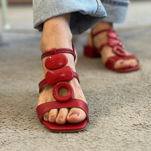Sandálias Giordana Vermelho