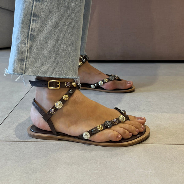 Rasteira Bruna Marrom