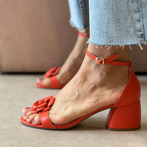 Sandálias Connie Low Coral