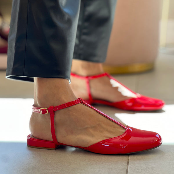 Sapatilhas Janet Flat Vermelho