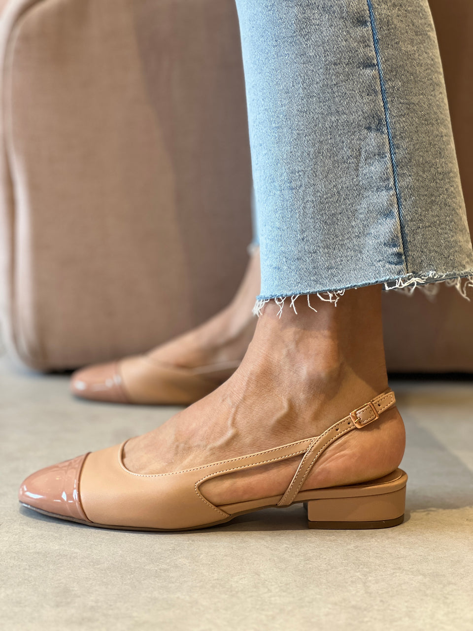 Sapatilhas Vonda Flat New Nude