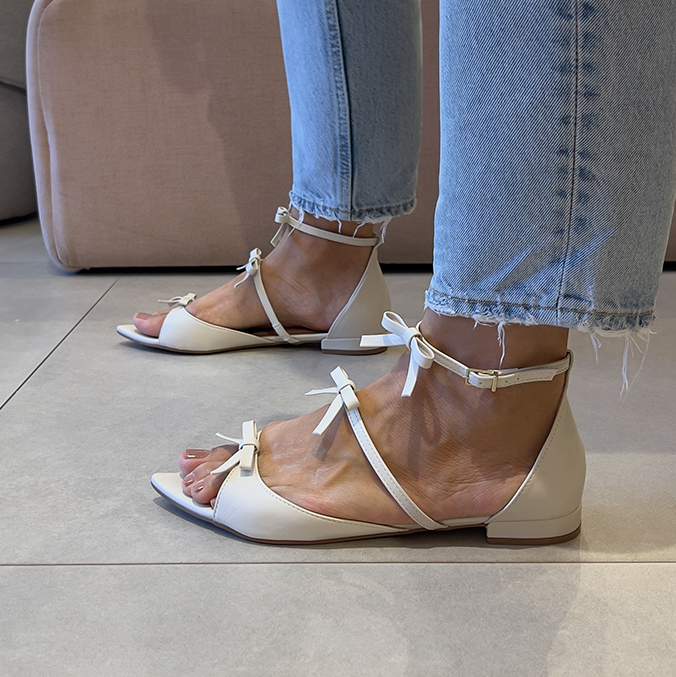 Rasteira Lili Flat Off White