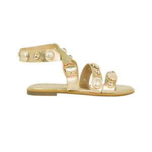 Rasteiras Celeste Cobre