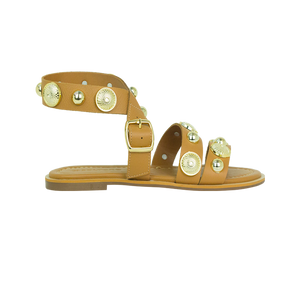 Rasteiras Celeste Caramelo