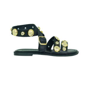 Rasteiras Celeste Preto